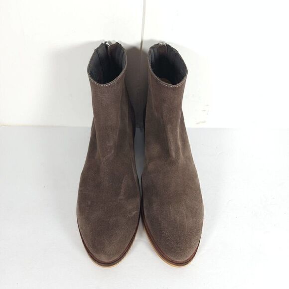 Steve Madden Women's 8,5M Legally Brown Suede Back Zip Ankle Booties Boots - Picture 3 of 12